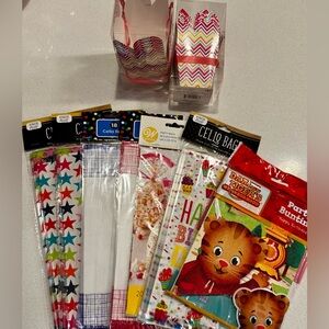 Cello Bags, Takeout Boxes, Birthday Banner Party Supply Bundle